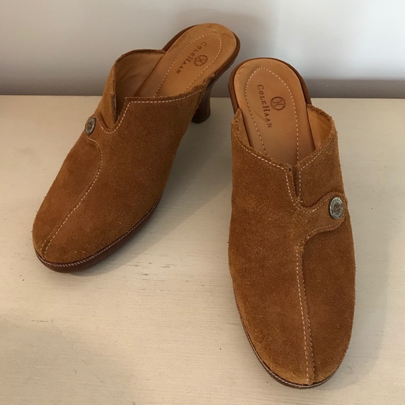 COLE HAAN COGNAC SUEDE MULES - Picture 3 of 8